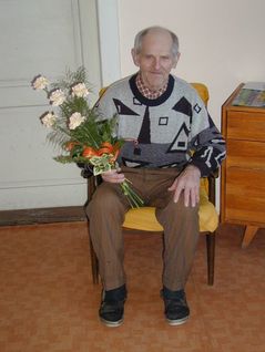 Nejstarší z mužů v Protivanově pan František Pospíšil - 16.12.2006 oslavil 85. narozeniny